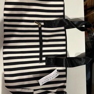 Alice + Olivia Monochrome Striped Tote